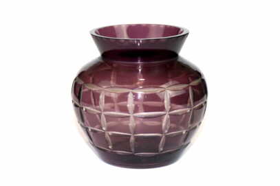 Small vase, Coloured glass, Ilguciems glass factory?, Latvia (USSR), Height: 12 cm