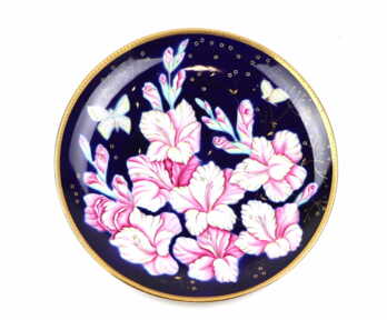 Large decorative plate, Gilding, Hand-painted, Porcelain, Riga porcelain factory, Riga (Latvia), Ø 36.5 cm