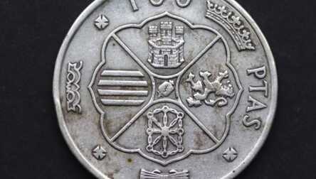 Монета "100 Песет", Серебро, 1966 год, Испания