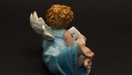 Statuete "Eņģelis ar grāmatu", Biskvīts, "Capodimonte", Itālija