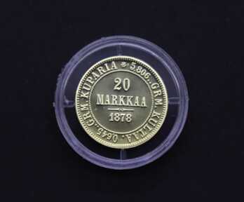 Monēta "20 Markas", Sudrabs, Somija, Svars ar kapsulu: 9.56 Gr., Kopija!