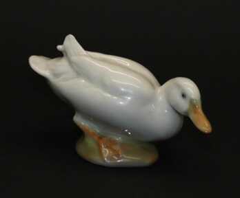 Figurine "Duck", Porcelain "Heubach", Germany, Height: 6.5 cm